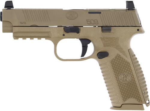 FN 509 FULL SIZE MRD 9MM NO – SAFETY 2-17RD FDE