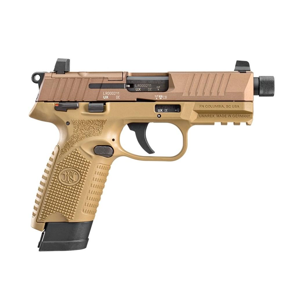 FN USA 502 Tactical Handgun .22 LR 10rd Magazines (2) 4.6″ Threaded Barrel FDE