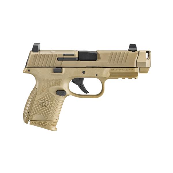 FN 509 Compact MRD w/Compensator FDE Handgun 9mm Luger 12rd(1)&15rd(1) Magazine 4.02″ Barrel