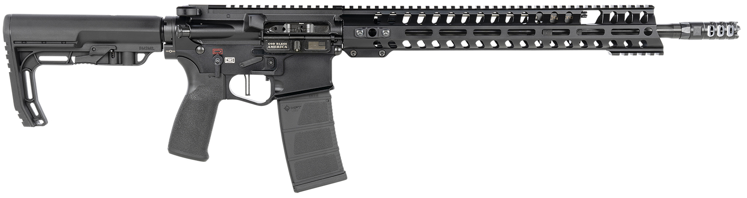 Patriot Ordnance Factory 00856 Renegade +  5.56x45mm NATO 16.50″ 30+1 Black Hard Coat Anodized Black Nitride 6 Position MFT Stock Black Polymer Grip