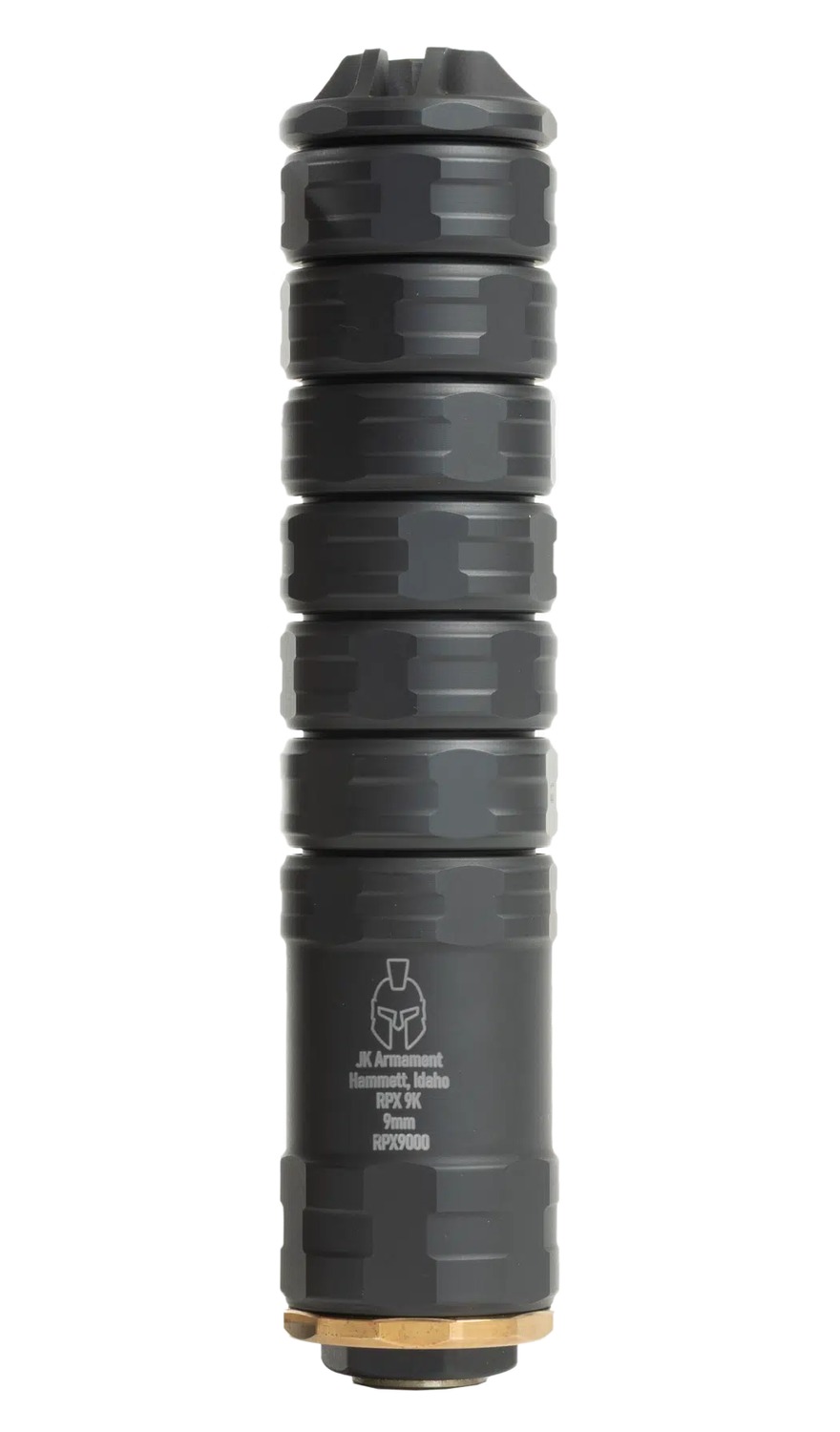 Jk Armament JK155RPX9K RPX 155 9mm 1.55" Black Aluminum/Titanium 1/2"x28