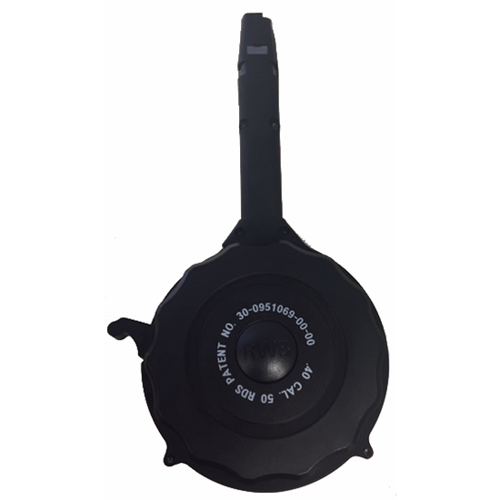 RWB DRUM MAG GLOCK 45ACP 40RD BLACK POLYMER (20)