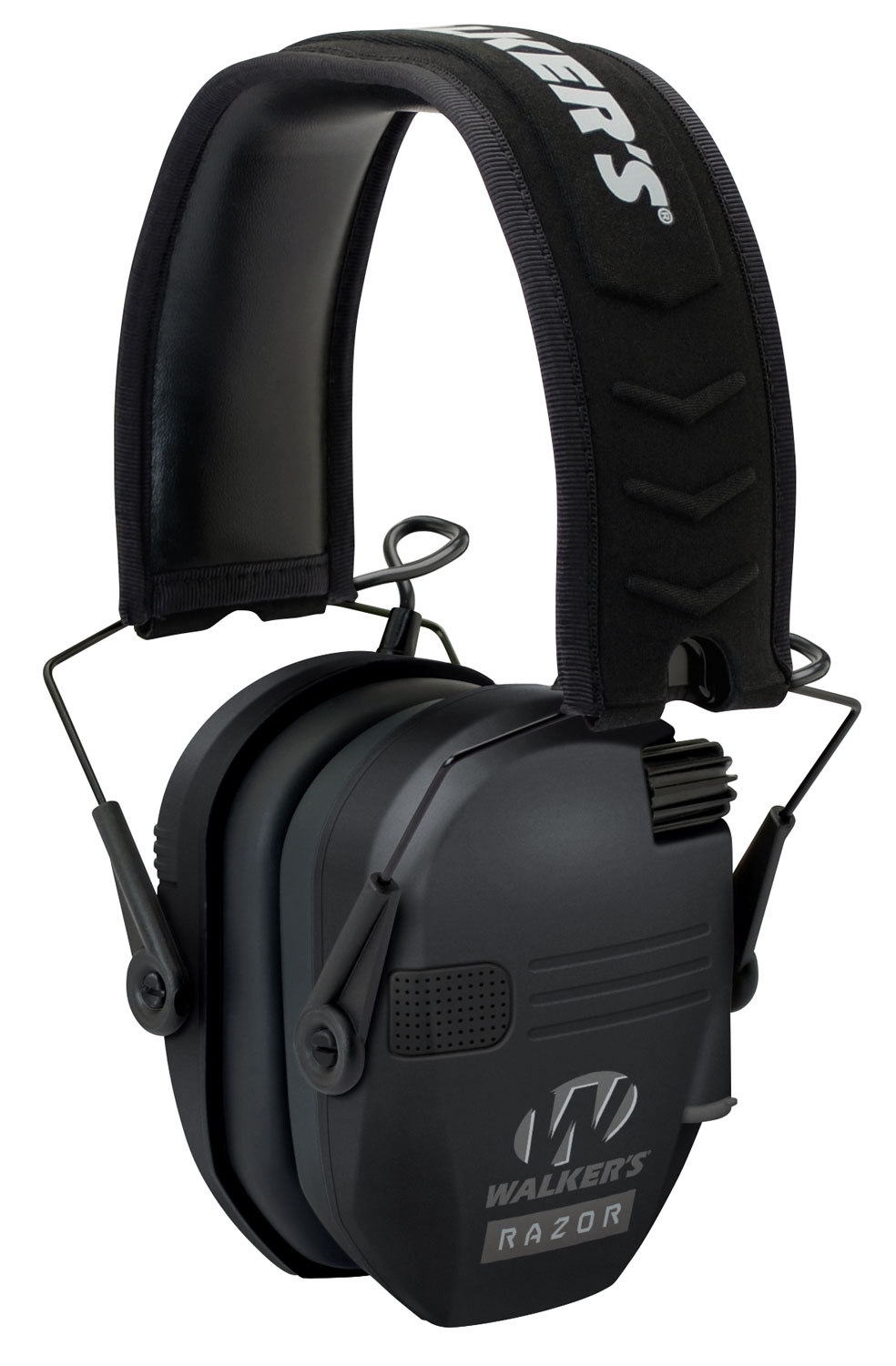 Walker’s GWPRSEM Razor Slim Electronic Muff 23 dB Over the Head Black Polymer
