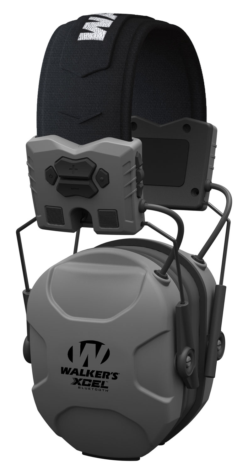 Walker’s GWPXSEMBT XCEL 500BT Digital Electronic Muff 26 dB Over the Head Gray/Black Polymer