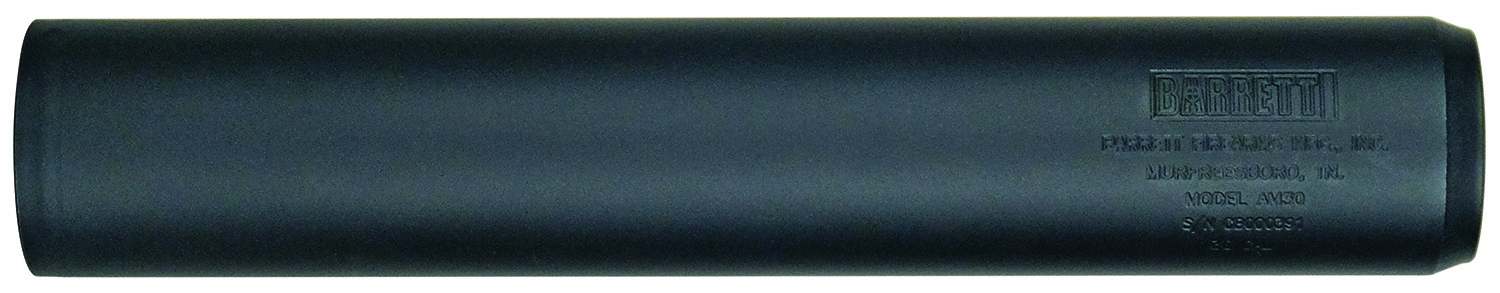 Barrett 18409 AM 30 made of Black Titanium with 1.50″ Diameter, 8.30″ OAL & 5/8″-24 tpi Thread Pattern for 30 Cal or Lower Includes Barrett Muzzle Brake Adaptor