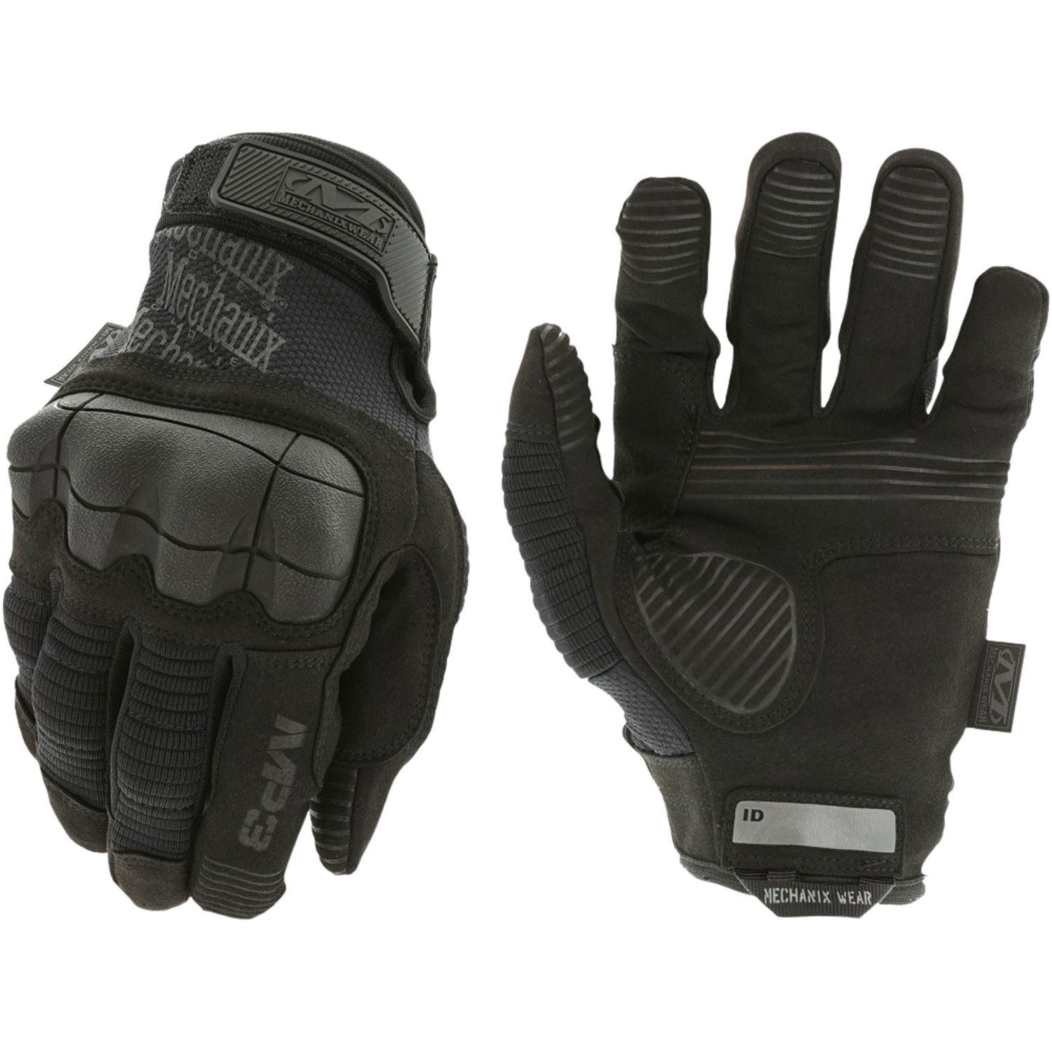 Mechanix Wear MP355010 M-Pact 3 Black Synthetic Leather Large Velcro Closure
