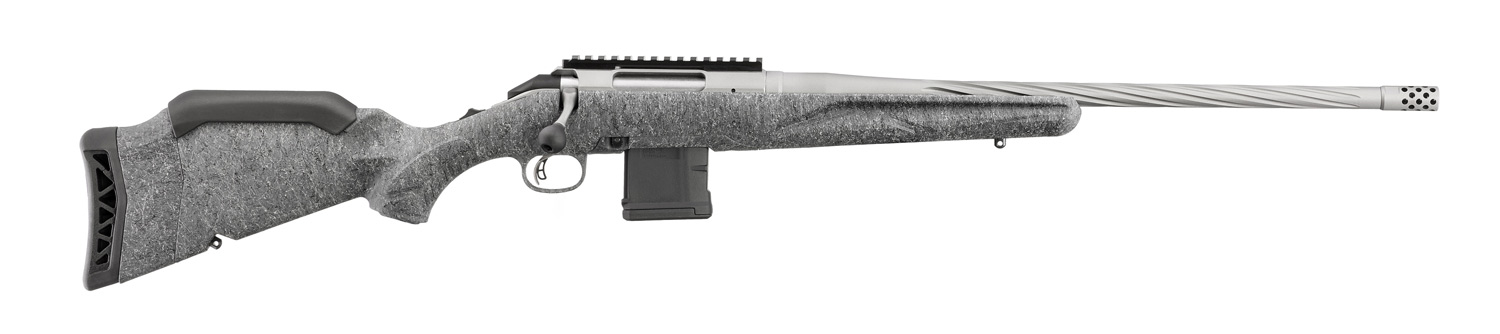 RUGER AMERICAN G2 223REM 20″ SPIRAL FLUTD GRAY SPLATTER 10RD
