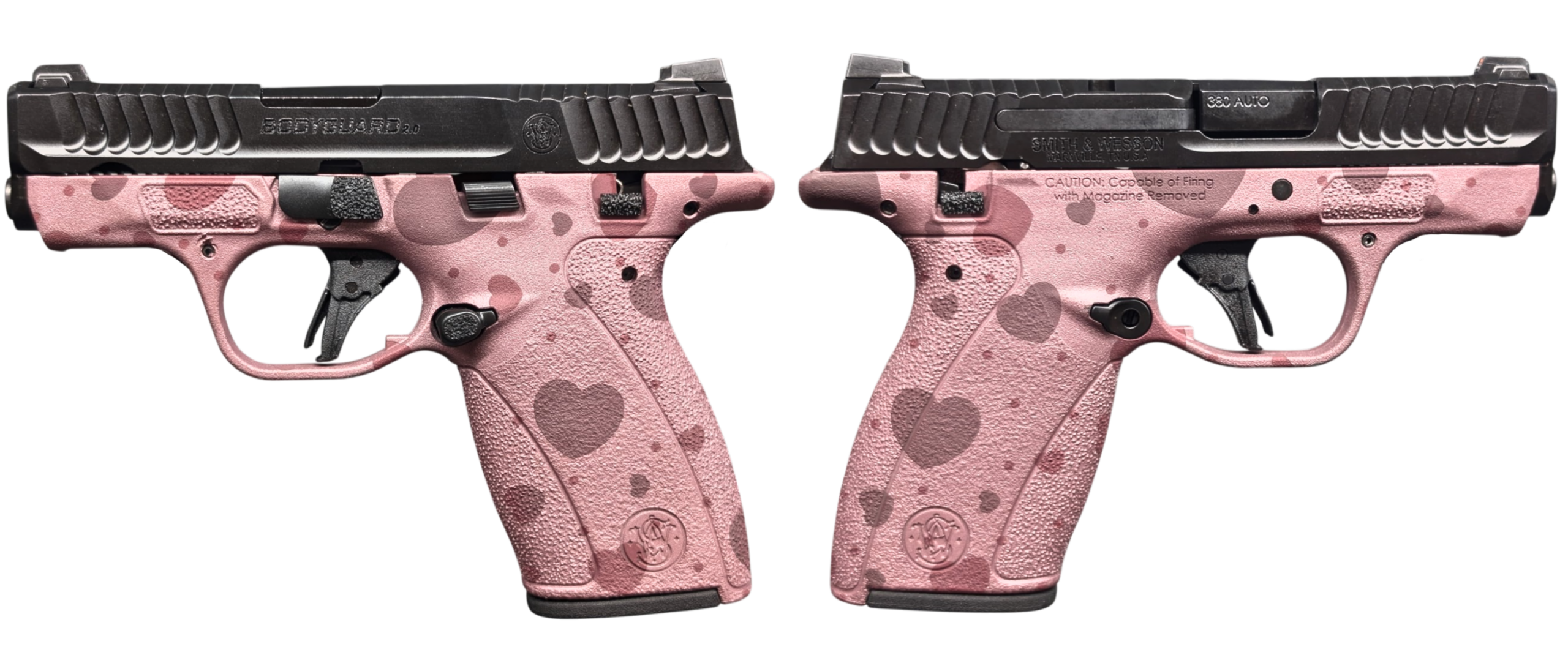 SMITH & WESSON BODYGUARD 2.0 MS BLUSH HEARTS 380ACP 2.75″ 1-10RD 1-12RD