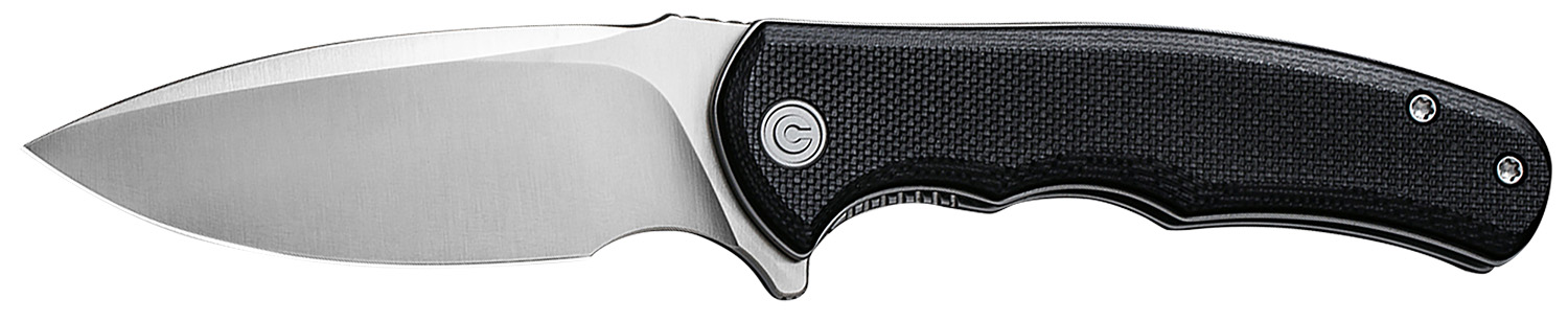 Civivi Knives C18026C-2 Praxis  Mini 2.98″ Folding Drop Point Plain Satin D2 Steel Blade, Black Textured G10 Handle