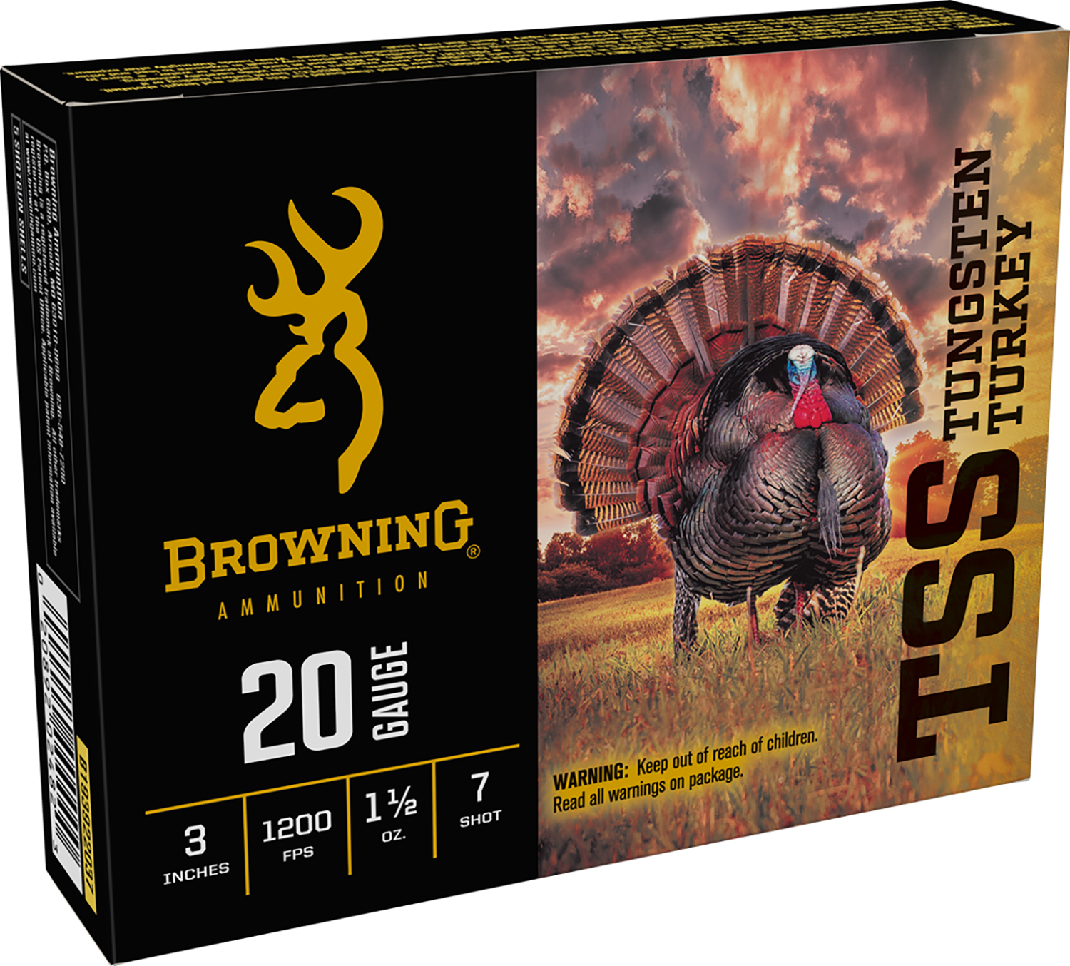 Browning Ammo B193922037 TSS Tungsten Turkey 20Gauge 3″ 1 1/2oz Tungsten 7Shot 5 Per Box/10 Case