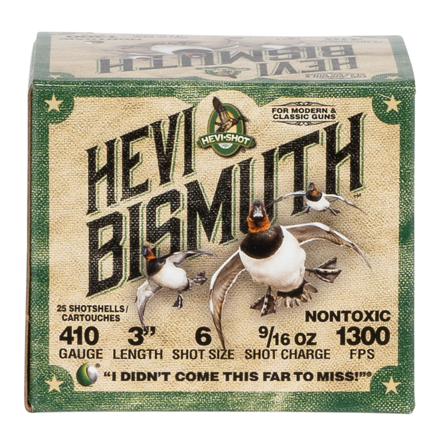 HEVI-Shot HS19006 HEVI-Bismuth 410Gauge 3″ 9/16oz Bismuth 6Shot 25 Per Box/10 Case