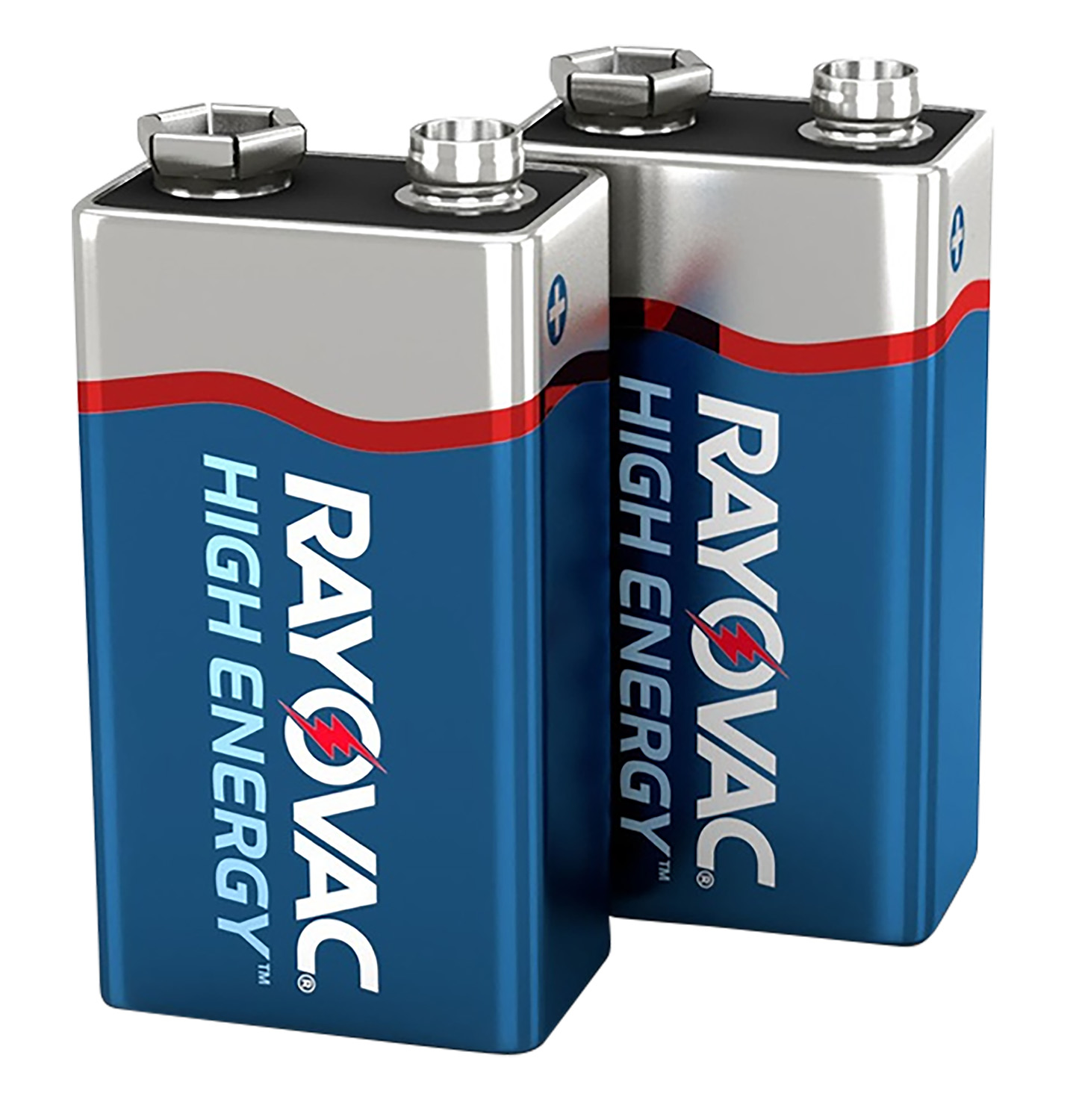 Rayovac A16042JT 9V HIGH ENERGY Alkaline Batteries Silver/Blue 9 Volts 565 mAh (2) Single Pack